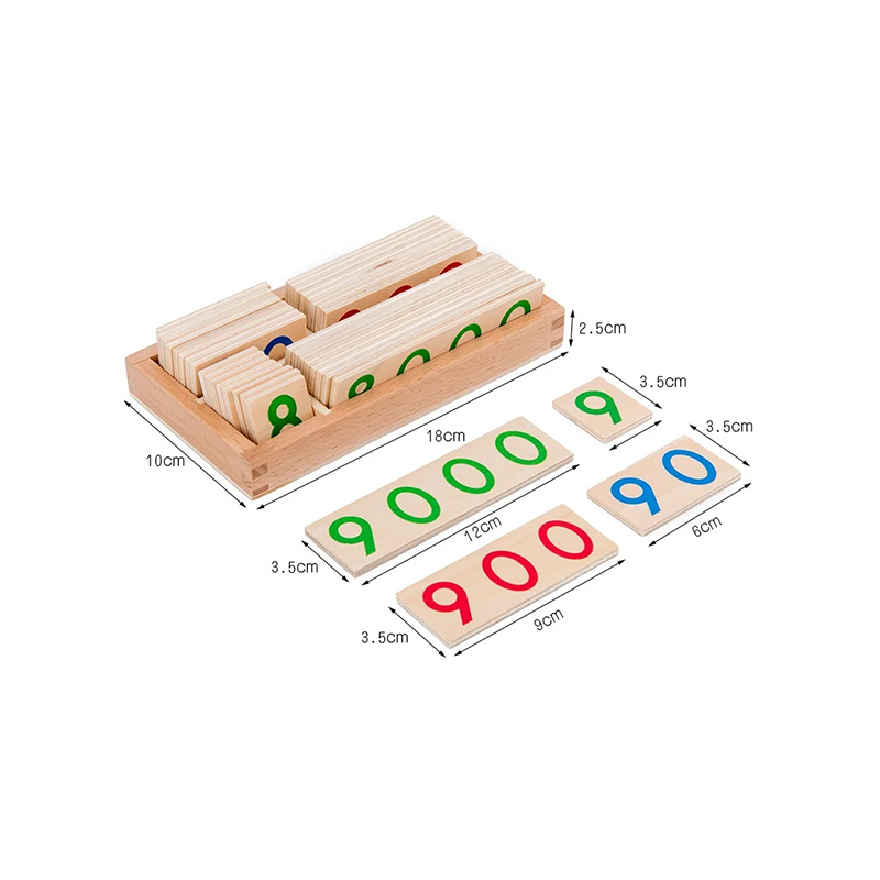 Modulárna drevená súprava Montessori Numeracy