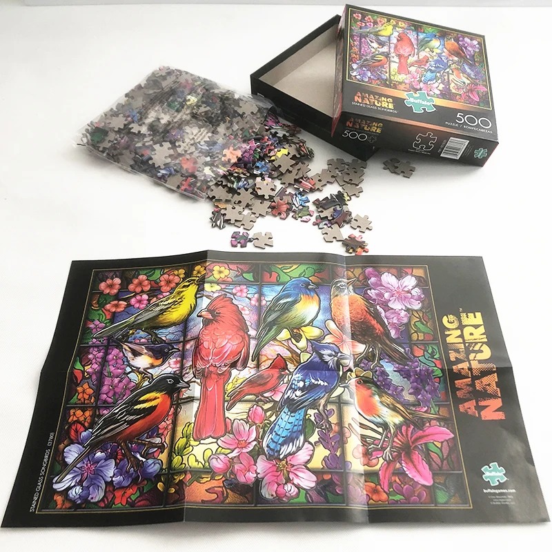 Viacfarebná sada puzzle – kolekcia klasických doplnkov pre skladačky