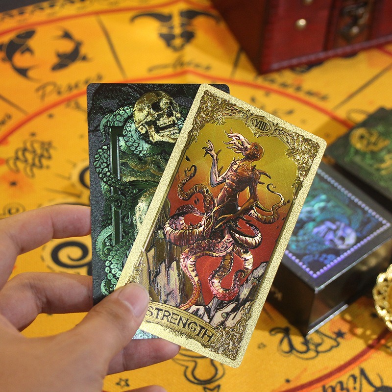 Mystická zelená a zlatá edícia - Tarotové karty Kesulu Mythology