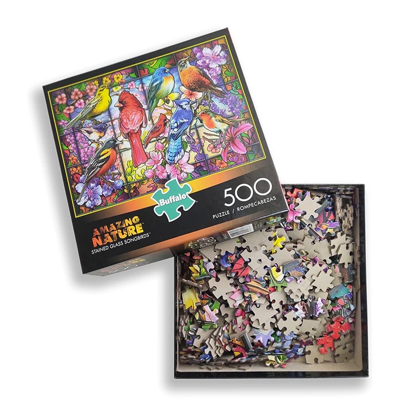 Viacfarebná sada puzzle – kolekcia klasických doplnkov pre skladačky