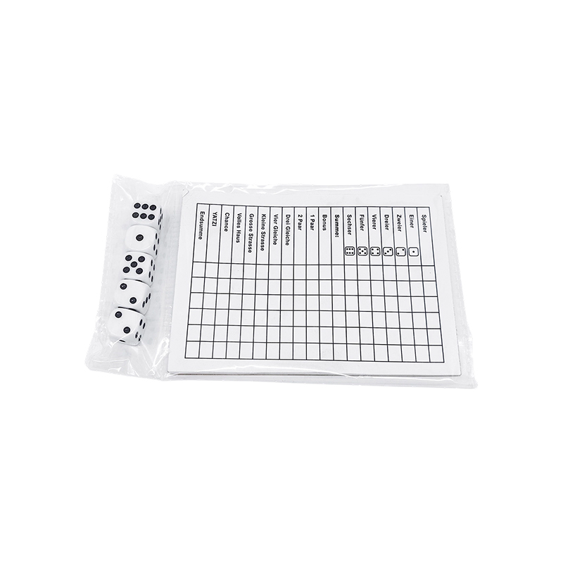 Základy klasickej hry s kockami YATZY Scoreboard Set