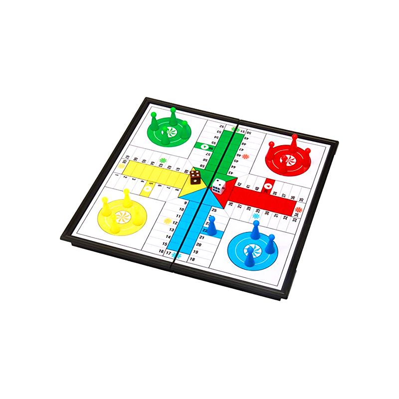 Prenosná magnetická stolová hra s kockami a figúrkami Klasická súprava hier Ludo