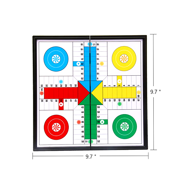 Prenosná magnetická stolová hra s kockami a figúrkami Klasická súprava hier Ludo
