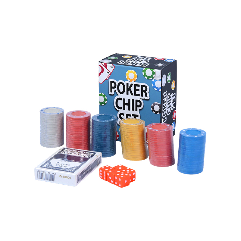 Kompletné s farebnými žetónmi, hracími kartami a súpravou pokerových žetónov