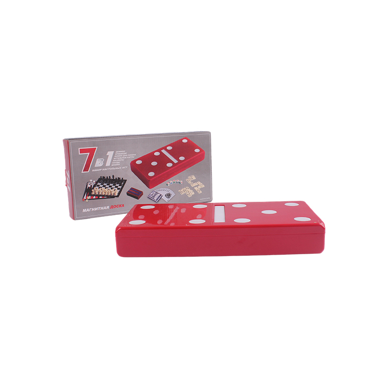 Červená bodkovaná edícia – klasická súprava domino & cribbage