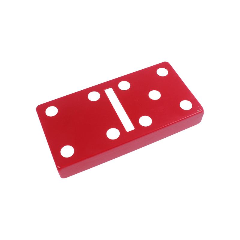 Červená bodkovaná edícia – klasická súprava domino & cribbage